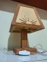 Интересна Стара Дървена Настолна Лампа, снимка 3
