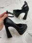 Обувки на ток - черна кожа - VT2, снимка 1 - Дамски обувки на ток - 45462979