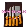 Комплект от професионални месарски ножове и сатър 5 части + брус, снимка 3