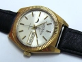 Съветски CORNAVIN/РАКЕТА Позлатен Мъжки ръчен часовник, работещ. Ден/Дата, снимка 4