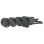 Продавам Разклонител 4x 2P+E Шуко, с кабел 3m, цвят Черен, Standart Legrand Standart, снимка 1