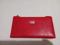 червен дамски портфейл от естествена кожа, снимка 8