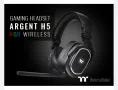 Thermaltake Argent H5 RGB Wireless 7.1 Surround 50mm USB геймърски слушалки чисто нов запечатани, снимка 2