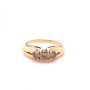 Златен дамски пръстен с 3бр. диаманти 4,73гр. размер:60 14кр. проба:585 модел:21204-1, снимка 1