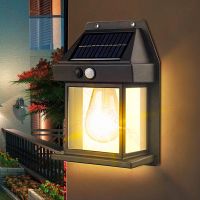 Декоративна сензорна соларна лампа с крушка BK-888 - SOLAR INTERACTION WALL LAMP , снимка 5 - Соларни лампи - 45331664