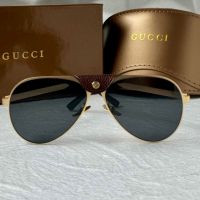 Gucci 2024 мъжки слънчеви очила авиатор с кожа 5 цвята, снимка 9 - Слънчеви и диоптрични очила - 45456363