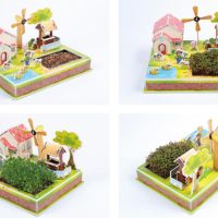 3D макет голям размер с растяща жива градина / My Zilipoo - Windmill Farm 3Д макети, снимка 3 - Декорация за дома - 45467433