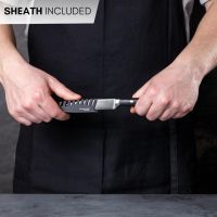 nuovva Остър кухненски нож, 5 инча немска високовъглеродна неръждаема стомана, снимка 6 - Други - 46098945
