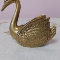 Винтидж бронзов лебед в отлично състояние., снимка 6 - Колекции - 45482684