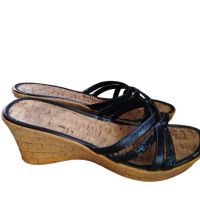 Дамски чехли с коркова подметка, 7 см платформа, 39-40, снимка 2 - Чехли - 45683977