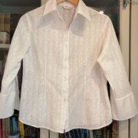 Памучна дантелена блуза PINK, снимка 1 - Ризи - 45155806