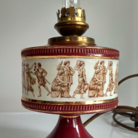 Порцеланова, ръчно изработена лампа от Италия, Флоренция. , снимка 10 - Настолни лампи - 45062015