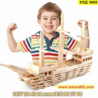 Конструктор от дървени блокчета за момичета и момчета от 300 части - КОД 3669, снимка 13 - Конструктори - 45339352