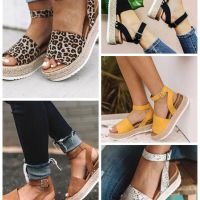 Дамски сандали на платформа с метални катарами, 5цвята , снимка 1 - Сандали - 45326119
