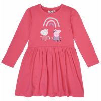 Детска рокля с дълъг ръкав в розово с прасето Пепа пиг

, снимка 1 - Детски рокли и поли - 45646660