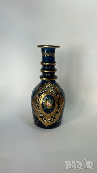 Кристална ваза Bohemia със злато, снимка 1