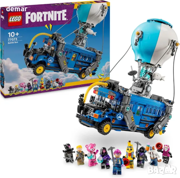 Комплект LEGO Fortnite Battle Bus с минифигурки от 9 персонажа, 77073, снимка 1