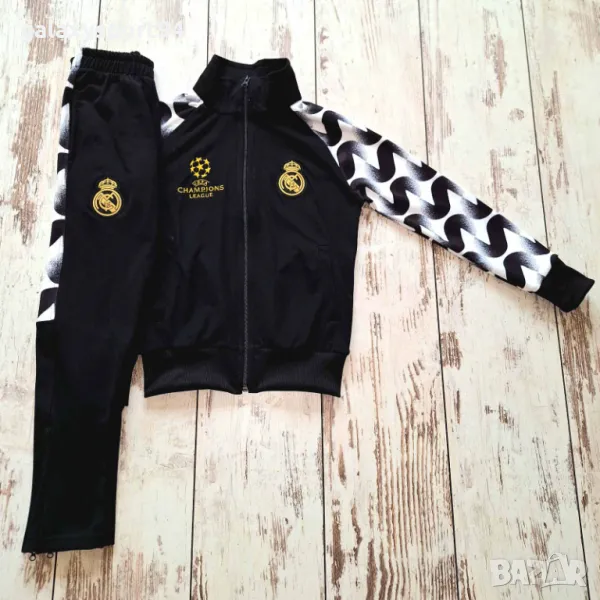 Анцуг реал Мадрид Дракон Черно с бяло Мбапе модел 2025, снимка 1