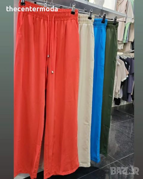 Дамски цветни, ефирни панталони, снимка 1