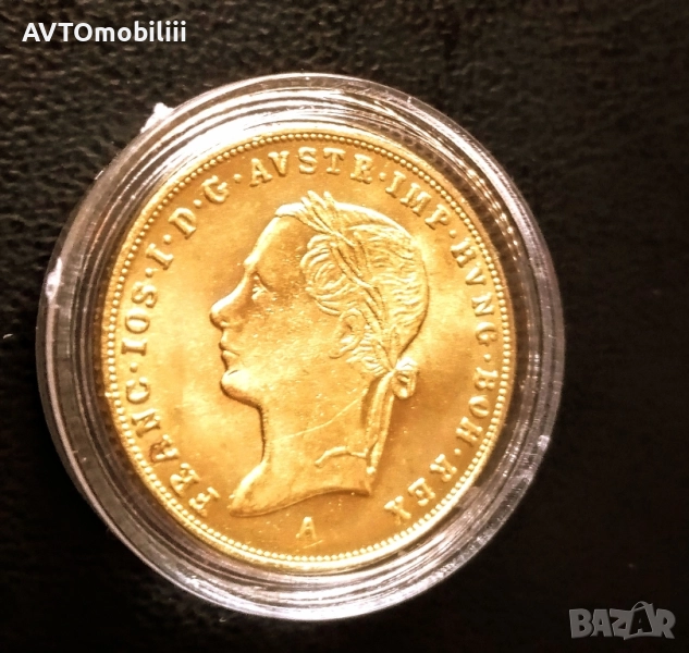 Позлатена монета 1 Дукат 1848 г Франц Йосиф , снимка 1