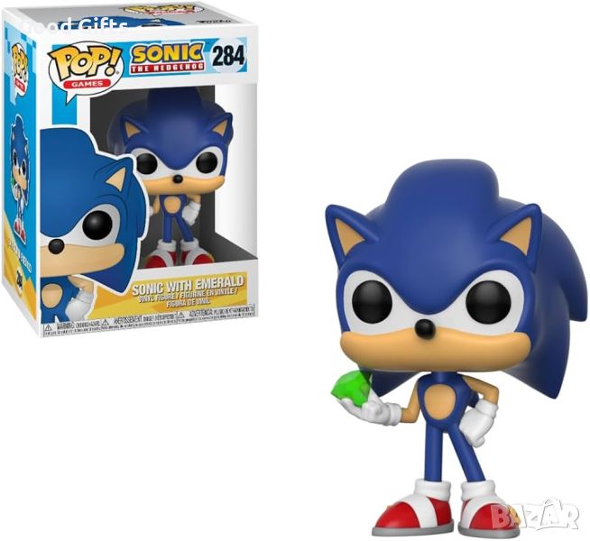 Funko Pop Фигурки Sonic Соник, 284 Sonic with Emerald, снимка 1