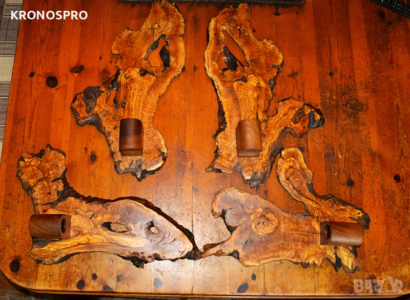 Страхотни дизайнерски лампи от маслиново дърво, снимка 1