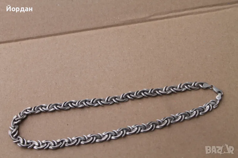 Дамско сребърно колие, снимка 1