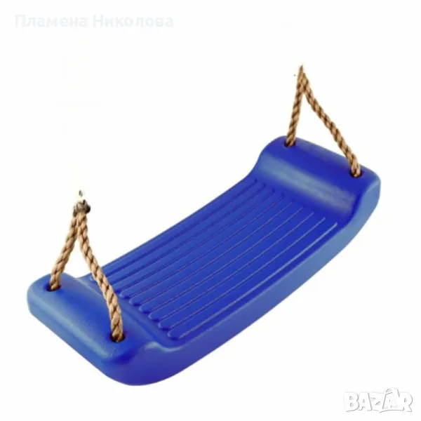 Пластмасова детска люлка без облегалка, стабилна и лека, включени въжета, снимка 1