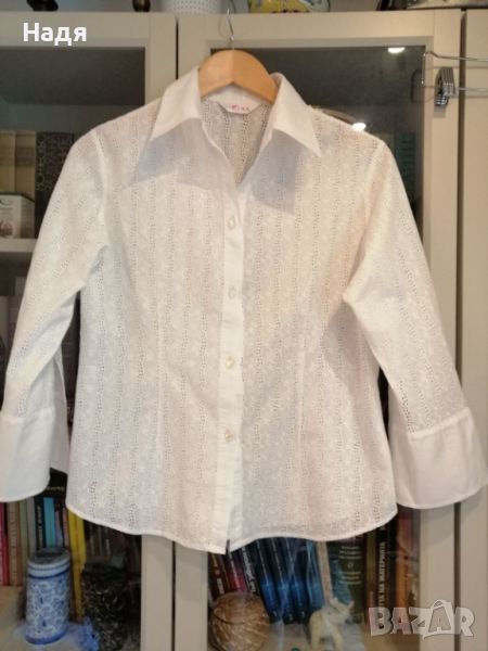 Памучна дантелена блуза PINK, снимка 1