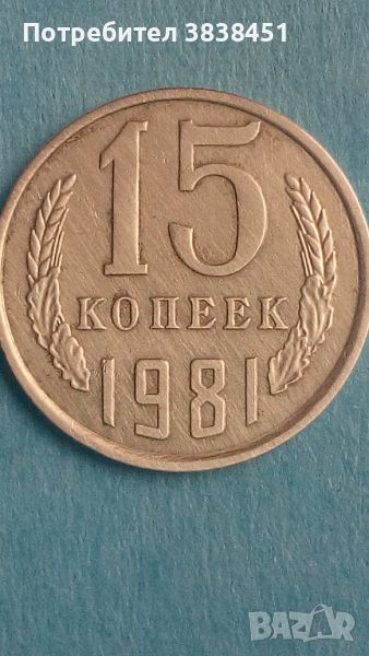 15 копеек 1981 года Русия, снимка 1