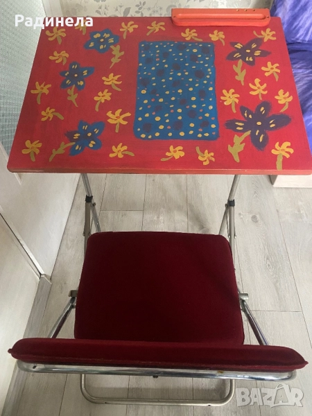 Детско столче с маса - чин ., снимка 1