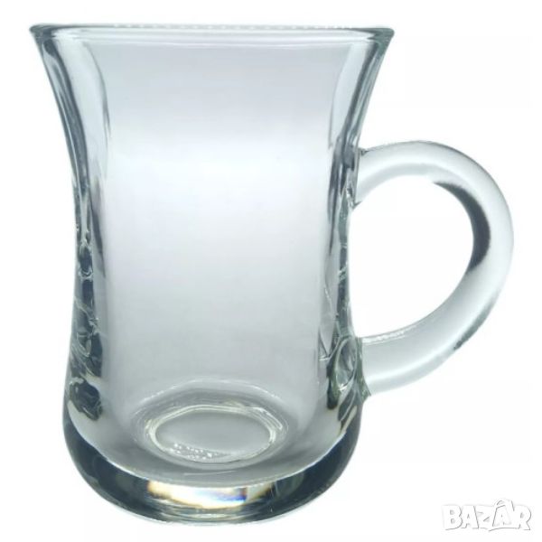 Комплект от 6 броя стъклени чаши, сервиз за кафе или чай, 150ml, снимка 1