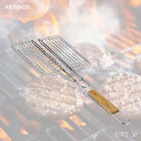 Скара за барбекю за бургери 22.5x20x52см, снимка 1