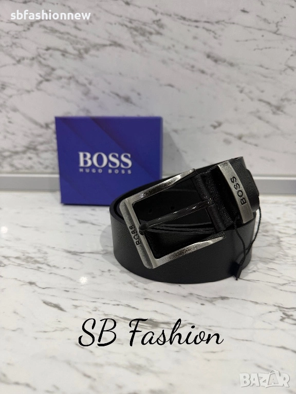 Boss мъжки колан естествена кожа, снимка 1