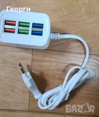 USB разклонител/адаптер със захранване от контакт 220V, снимка 1