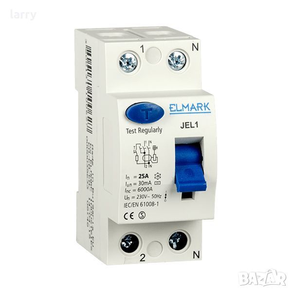 ELMARK JEL1 220V 25A 30mA ДЕФЕКТНОТОКОВA ЗАЩИТА, снимка 1