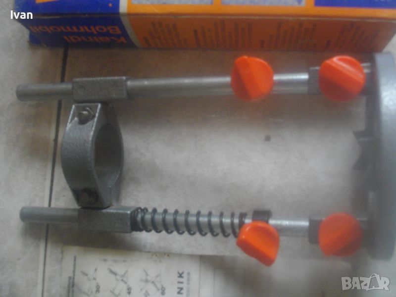 Нова Немска Приставка За Фрезоване За Бормашина ф43мм-Старо Качество-Ход 40мм-Алуминиева-30-60Градус, снимка 1