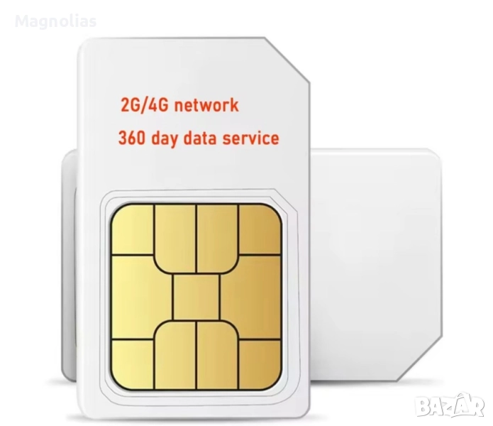 4G GPS тракер SIM карта – 360MB данни, 365 дни роуминг в Европа за IoT устройства, снимка 1