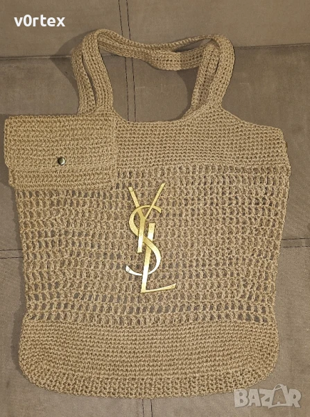 Чисто нова Ysl плетена плажна чанта, снимка 1