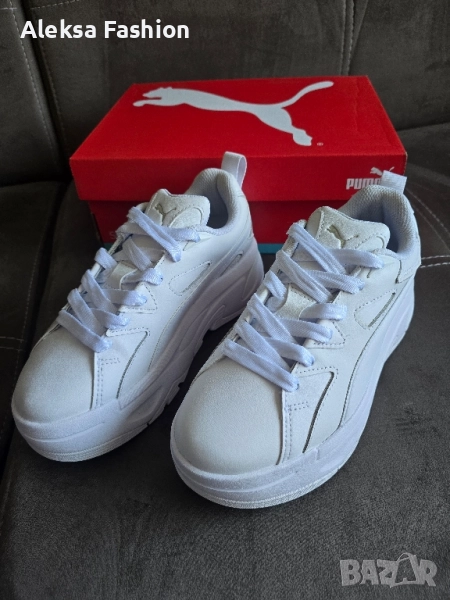 Puma дамски бели кожени маратонки кецове , снимка 1
