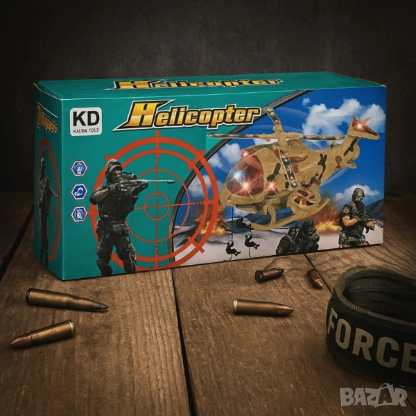 Военен хеликоптер със звук и светлина, снимка 1