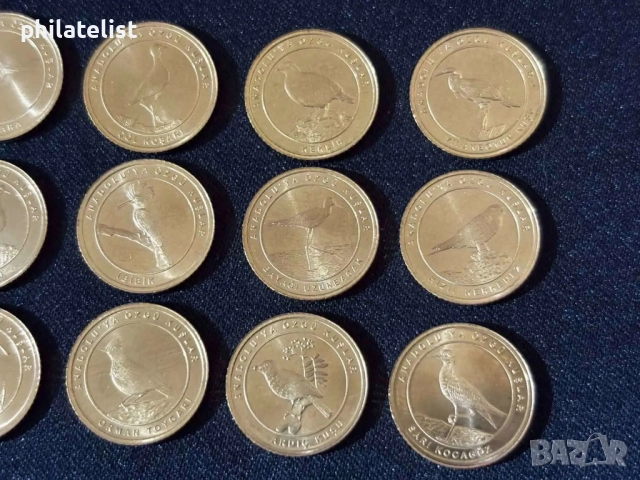 Турция 2021 – Комплектен сет от 12 монети по 1 куруш - Фауна , птици, снимка 4 - Нумизматика и бонистика - 52003001