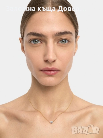 Ново Фино колие сърце с кубични циркони от жълто злато 14К чисто ново gold 585, снимка 2 - Колиета, медальони, синджири - 53625267