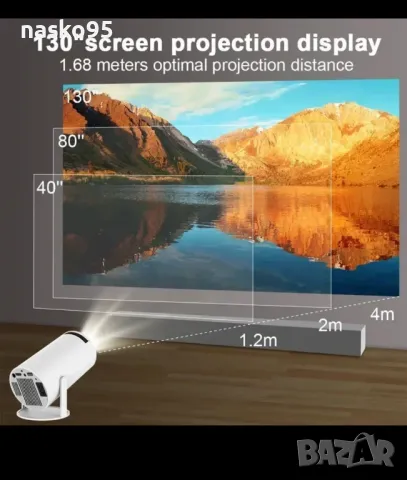 4K PROJECTOR ANDROID 11 , снимка 10 - Плейъри, домашно кино, прожектори - 46920205