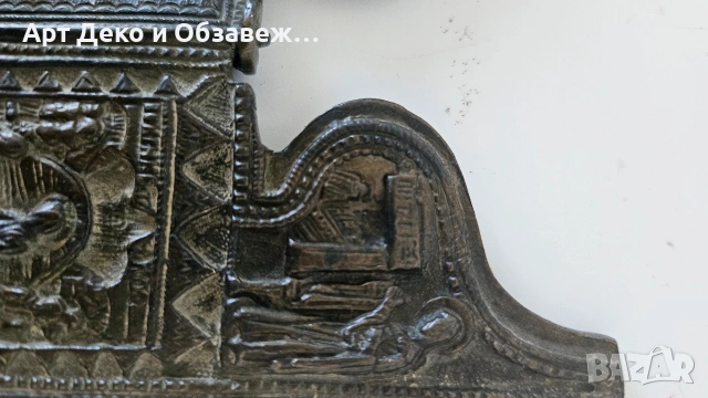 Икона Трептих 19 век, снимка 7 - Икони - 53751481