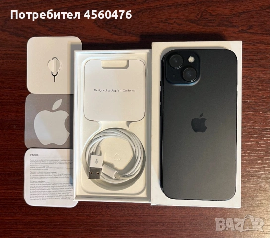 iPhone 15 128 gb black черен 80% батерия