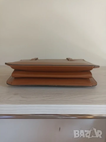 Кафява кожена чанта Meyer's, снимка 7 - Чанти - 50725219