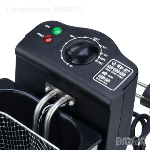 Електрически фритюрник Royalty Line RL-EFT2000, 3 литра, 2000W, снимка 5 - Фритюрници - 54071660