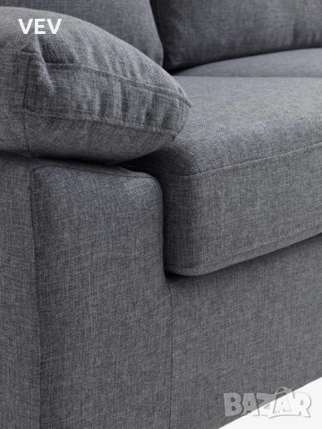 Двуместен диван в сиво, снимка 2 - Дивани и мека мебел - 53850197