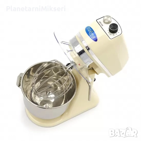Планетарен миксер 6,5 л – слонова кост | Тих, мощен и елегантен, снимка 7 - Обзавеждане на кухня - 52811013
